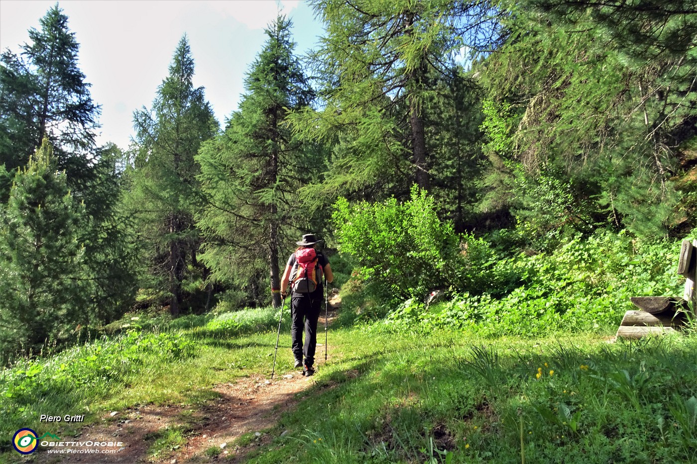 08 Siamo sulla 'Via Engidina' , sentiero per i laghi Lej da la Tscheppa e Lagrev .JPG -                                